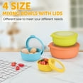 thumbnail image 2 of Walchoice 8-Piece Mixing Bowls with Airtight Lids, Plastic Wide Prep Bowls Nesting Bowl Set for Storage, Preparing, Freezer & Dishwasher Safe - Multiple Color, 2 of 7