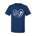 thumbnail image 2 of Wild Bobby His Grace Is Enough Heart Inspirational/Christian Men Graphic Tee, Royal, X-Large, 2 of 5