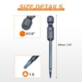 thumbnail image 2 of Uxcell 5pcs 1/4" Hex Shank TA1.8 Magnetic Head 2.6" Long Triangle Screwdriver Bit Blue, 2 of 7