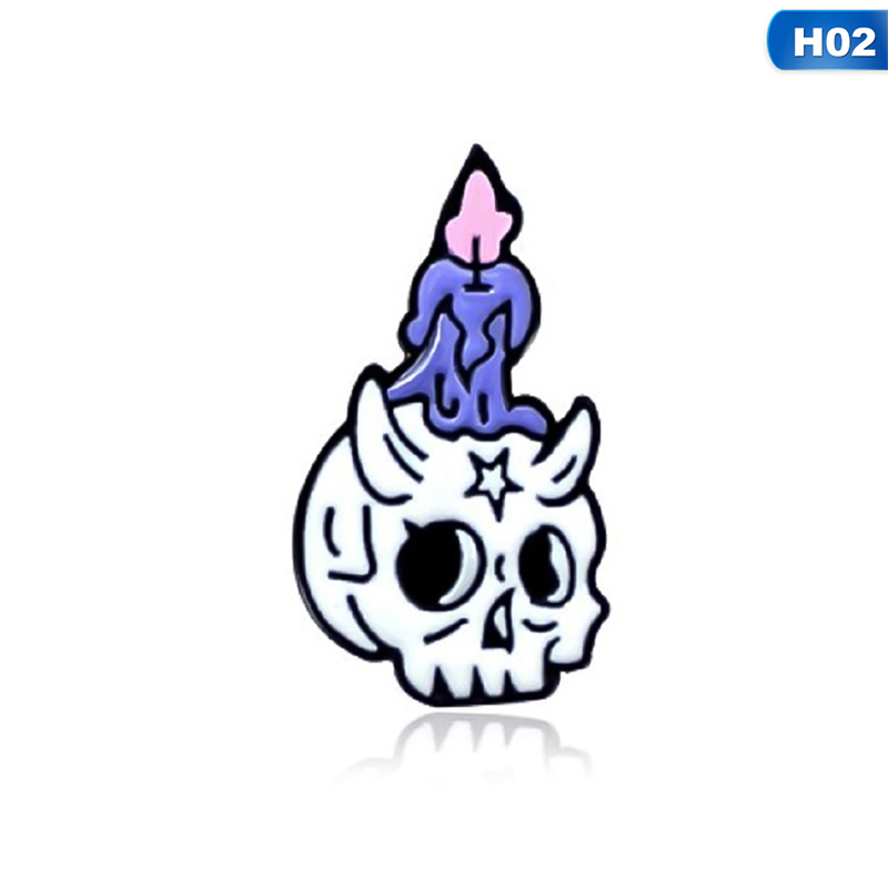 Lovely Halloween Badge Potion Cat Skull Candle Witch Death Enamel Brooch Pins Lovely Halloween Badge Potion Cat Skull Candle Witch Death Enamel Brooch Pins