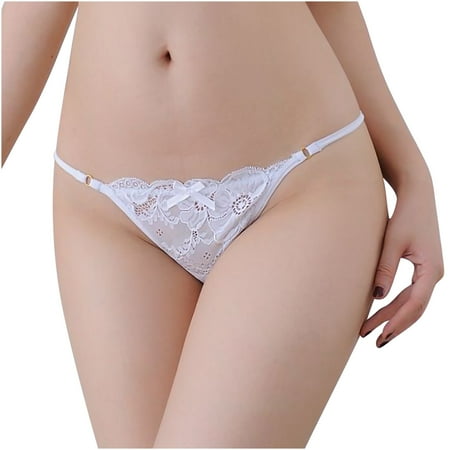 AnuirheiH Women Sexy Lingerie Lace Open Thong Panties G Pants Lingerie Pajamas Lace Ladies Thong Underwear Sale on Clearance