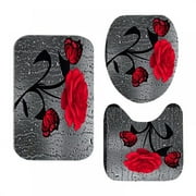 Wishwin 3pcs/set Christmas Printing Curtain keep the Sunshine and Protect Privacy usd in Bathroom and Living Room