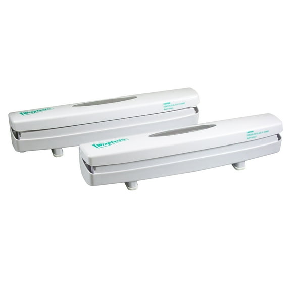 2 Pack Easy to Use Food Wrap Dispenser-Just Pull Press Cut and Wrap Food in Parchment Paper Aluminum Foil Cling Wrap, or Your Favorite Material