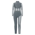 thumbnail image 5 of Aislor Gymnastics Jumpsuit for Girls Skating Bodysuit Figure Skating Leotard Sparkly Catsuit Full Body Dance Unitard Grey 10, 5 of 7