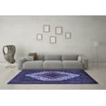 thumbnail image 3 of Ahgly Company Machine Washable Indoor Rectangle Persian Blue Traditional Area Rugs, 7' x 10', 3 of 4