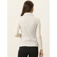 thumbnail image 4 of Chaqueta sin mangas rústica para mujer con botones y botones tipo anorak estilo cargo de ante sintético Beige L, 4 of 5