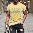 thumbnail image 2 of Xixinqiwan Men Tops Mardi Gras Dress Shirt,Men's Gold Green Purple Round Neck Short Sleeve Tee Mask Print Shirts Carnival Costume Casual Tops, 2 of 6