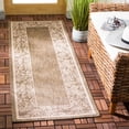 thumbnail image 2 of Safavieh Courtyard Steve Oriental Indoor/Outdoor Runner Rug, Brown/Natural, 2'3" x 6'7", 2 of 8
