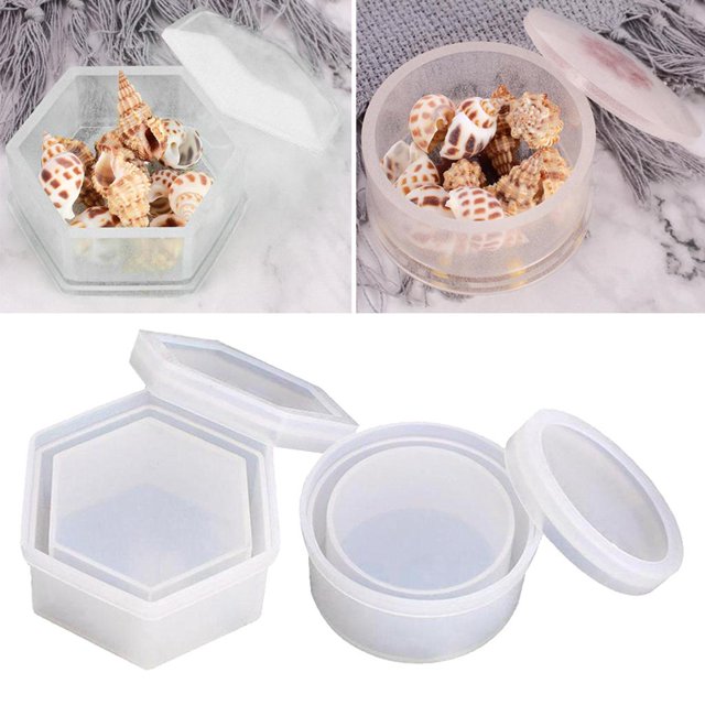 2 Uds. de Silicona BLESIY para Joyería Caja de Almacenamiento moldes de silicona para resina