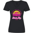 thumbnail image 3 of Inktastic Summer Enjoy the Sunshine Siesta Key Florida in Pink Women's V-Neck T-Shirt, 3 of 5