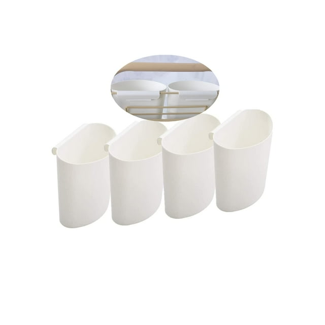 Rikyo 4 soportes para vasos colgantes, accesorios para carrito rodante, contenedores para plantas, macetas colgantes, cubo de almacenamiento para ahorrar espacio, portalápices, portalápices, oficina,