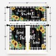 thumbnail image 5 of Sunflower Kitchen Curtains Farmhouse Window Curtains Valance and Tier Set 36 Inch, Black White Buffalo Plaid Rod Pocket Short Tier Curtain, Home Sweet Home Small Curtains for Kitchen Decor, 5 of 6
