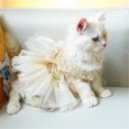 thumbnail image 3 of UOSIA Pet Denim Dress with Cute Bow-Knot Comfy Vest Skirt Lace Trim Tutu Clothes, 3 of 6