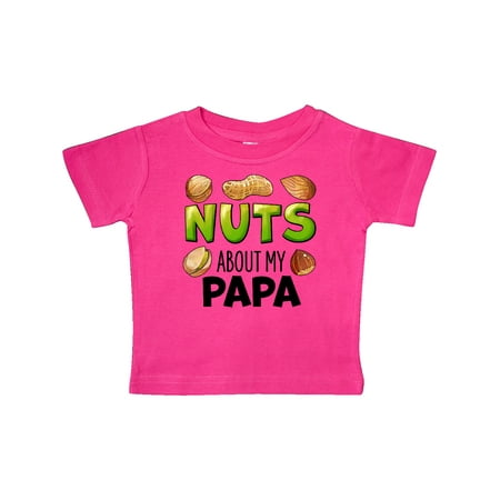 

Inktastic Nuts About My Papa Peanut Almond Pistachio Gift Baby Boy or Baby Girl T-Shirt