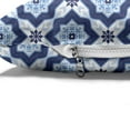 thumbnail image 4 of Blue Pet Bed, Traditional Portuguese Azulejo Tile Vintage Style Floral Mosaic Pattern, Chew Resistant Pad for Dogs and Cats Cushion with Removable Cover, 24" x 39", Pale Blue Dark Blue, by Ambesonne, 4 of 4