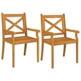 thumbnail image 5 of vidaXL 3 Piece Garden Dining Set Solid Wood Acacia, 5 of 5