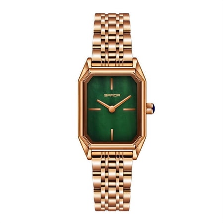 SANDA 2022 Luxury Fashion Women Quartz Watches Rose Gold Casual Leather Female Wristwatch for Girls Clock Relogio Feminino P1096