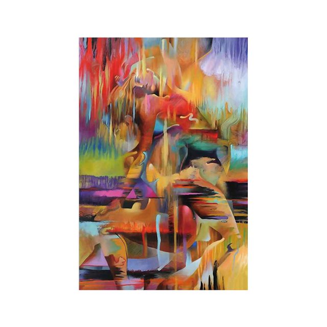 Hombres mujeres bailarines pintura al óleo cuadros de pared abstractos lienzo acuarela sala de estar hogar dibujo al óleo carteles Inevent JJ13371-02