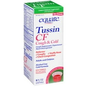 Equate Tussin CF Cold & Cough Liquid, 8 fl oz