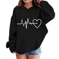 thumbnail image 5 of Mercatoo Girls Oversized Heart Hoodies Fall Winter Trendy Pullover Hoodie Pocket Personalized Graphic 𝐇ooded Sweatshirts, 5 of 5