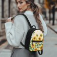thumbnail image 3 of Eheartsgir Sunflower Pattern Print Small Backpack, Multi-Purpose Polyester Mini Cell Phone Backpack for Shopping Travel, Adjustable Strap Travel Daypack, 3 of 8