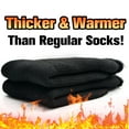 thumbnail image 4 of Busy Socks Men's Slipper Thermal Socks Extra Thick Crew Socks, Large,Black, 4 of 8