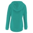 thumbnail image 5 of Gibobby Sudadera de Manga Larga Sudaderas con capucha para mujer, sudaderas con bolsillo, cuello informal, manga larga, sudaderas con capucha con cordón y botones, con escote en V （Aqua， M), 5 of 5