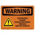 thumbnail image 1 of SignMission OS-WS-A-1218-L-12840 12 x 18 in. OSHA Warning Sign - Suffocation Hazard with Symbol, 1 of 1
