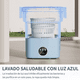 thumbnail image 3 of Mini Lavadora Secadora Portátil Grande Luz Azul Plegable 10l AZUL, 3 of 5
