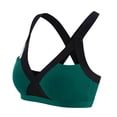 thumbnail image 4 of Gibobby Sports Sujetadores para mujer Cruz Frontal Chaleco Color Tops Ladies'plain Bra Lace Cup Side Full Bra(Verde,XL), 4 of 5