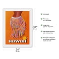 thumbnail image 2 of Hawaii - Hula Skirt - Pan American World Airways - Vintage Airline Travel Poster c.1960s - Japanese Unryu Rice Paper Art Print 24 x 32 in, 2 of 4
