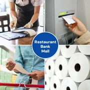 50 Rolls Kitchen Printer Paper 3 x 165' 1 Ply Bond (Non -Thermal) Receipt Paper POS Cash Register Paper