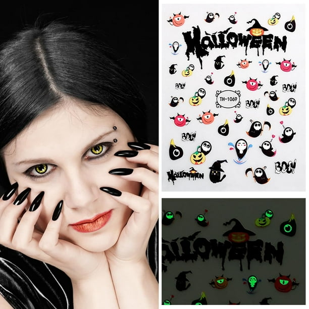 Pegatinas para uñas de noche de Halloween Pegatinas para uñas