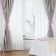 thumbnail image 5 of French Silky Bow Curtain Tiebacks, Lace Ribbon Curtain Ties and No-Drill Holdbacks for Sheer Drapes, Bedrooms, Nurseries, Canopies and Wedding Decor, 5 of 5