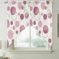 thumbnail image 2 of Pin Polka Dots Swag Curtains for Kitchen/Bedroom/Living Room, Modern Abstract Art Scalloped Curtains 63 Inch Long, Rod Pocket Window Swag Topper Curtains Valances 2 Panels Set 36"x63", 2 of 8