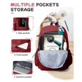 thumbnail image 4 of Backpack for College High Middle School Fashion Student Bag Cute Aesthetic Bookbag for Teens Wine One Size, 4 of 7