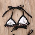 thumbnail image 5 of Kiapeise Baby Girl's Leopard Print Bikini Set Halter Bikini Top + Bikini Shorts, 5 of 6