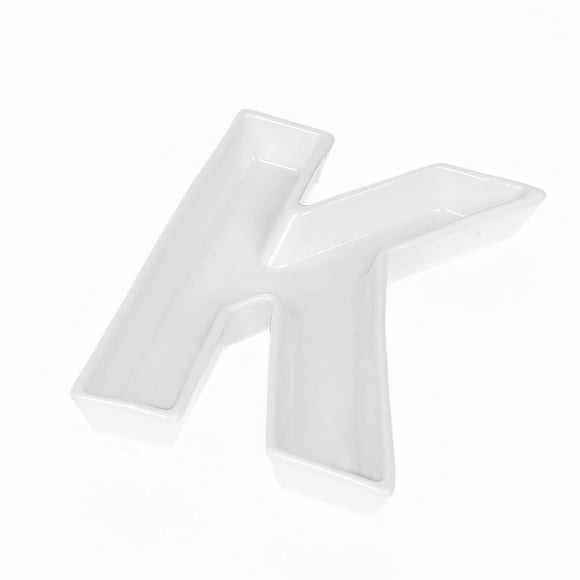 Coffeezone Small Candy Dishes in Porcelain Name Letters for House Party Decor and Gifts (Letter K)