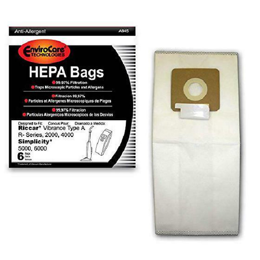 Envirocare Hepa Vacuum Bags For Riccar Vibrance Type A RSeries, 2000
