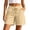 Khaki, variant on Women's Casual Cotton Linen Blend Shorts, Breathable Soft Solid Color Lightweight Summer