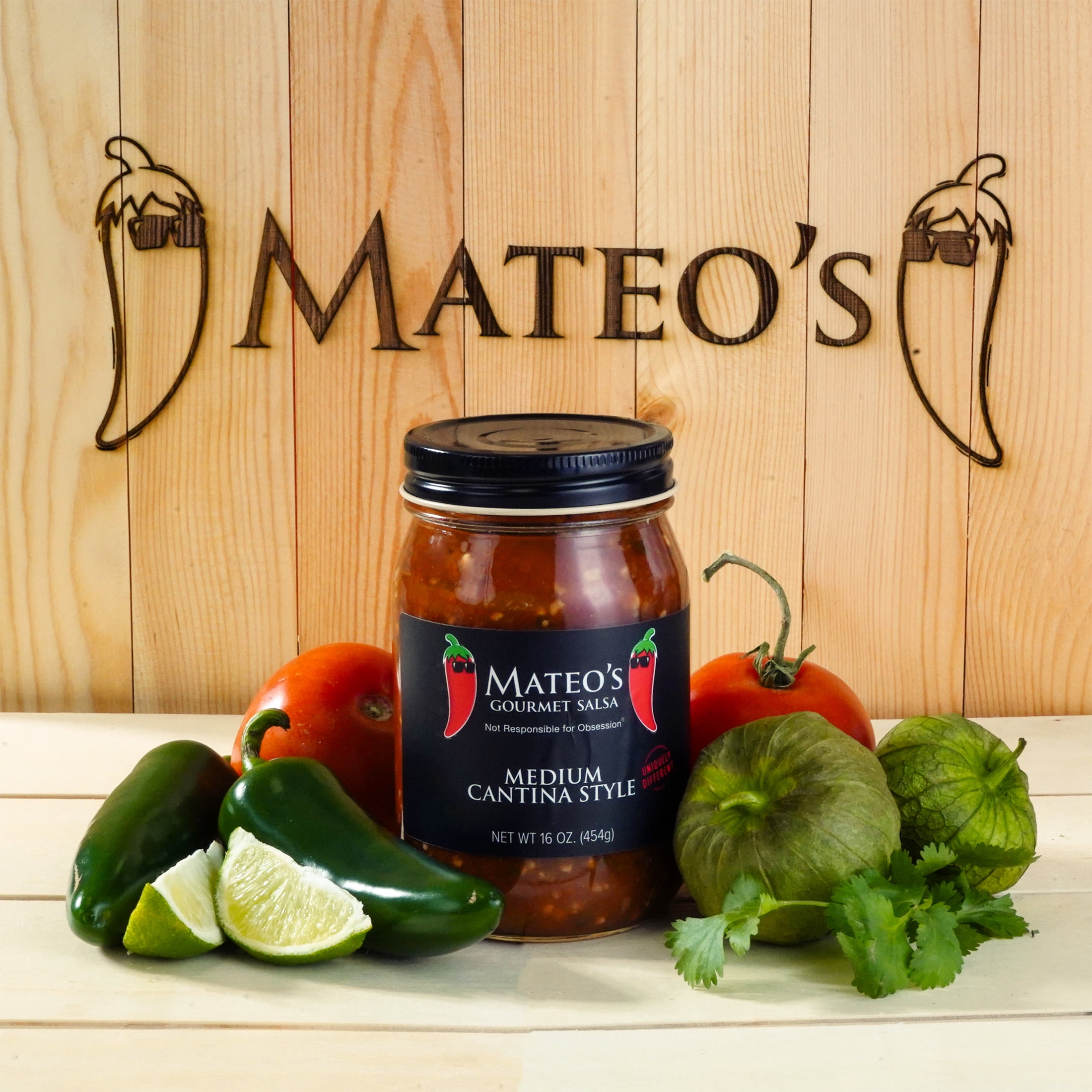 (3 pack) Mateo's Gourmet Medium Cantina Salsa, 16 oz Glass Jar