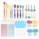 thumbnail image 1 of GOOHOCHY 1 juego de bandejas de pigmentos, pinceles para pintar, tazas, paletas de colores para arte DIY, 1 of 7