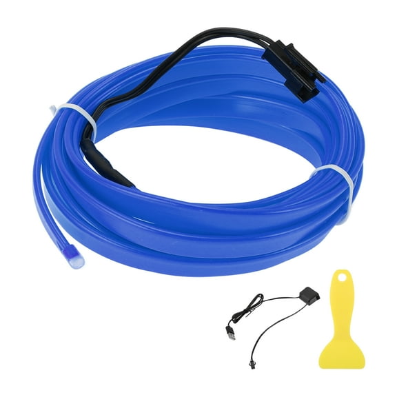 Unique Bargains 3 Meter EL Wire Cable LED Glow String Light Car Lighting Auto LED Strip Flexible Neon Light for Car Decoration USB(5V) Blue