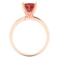 thumbnail image 4 of Solitaire Engagement Ring for Women - 1.5ct Natural Garnet in 18K Rose Gold Promise Ring, 4 of 6