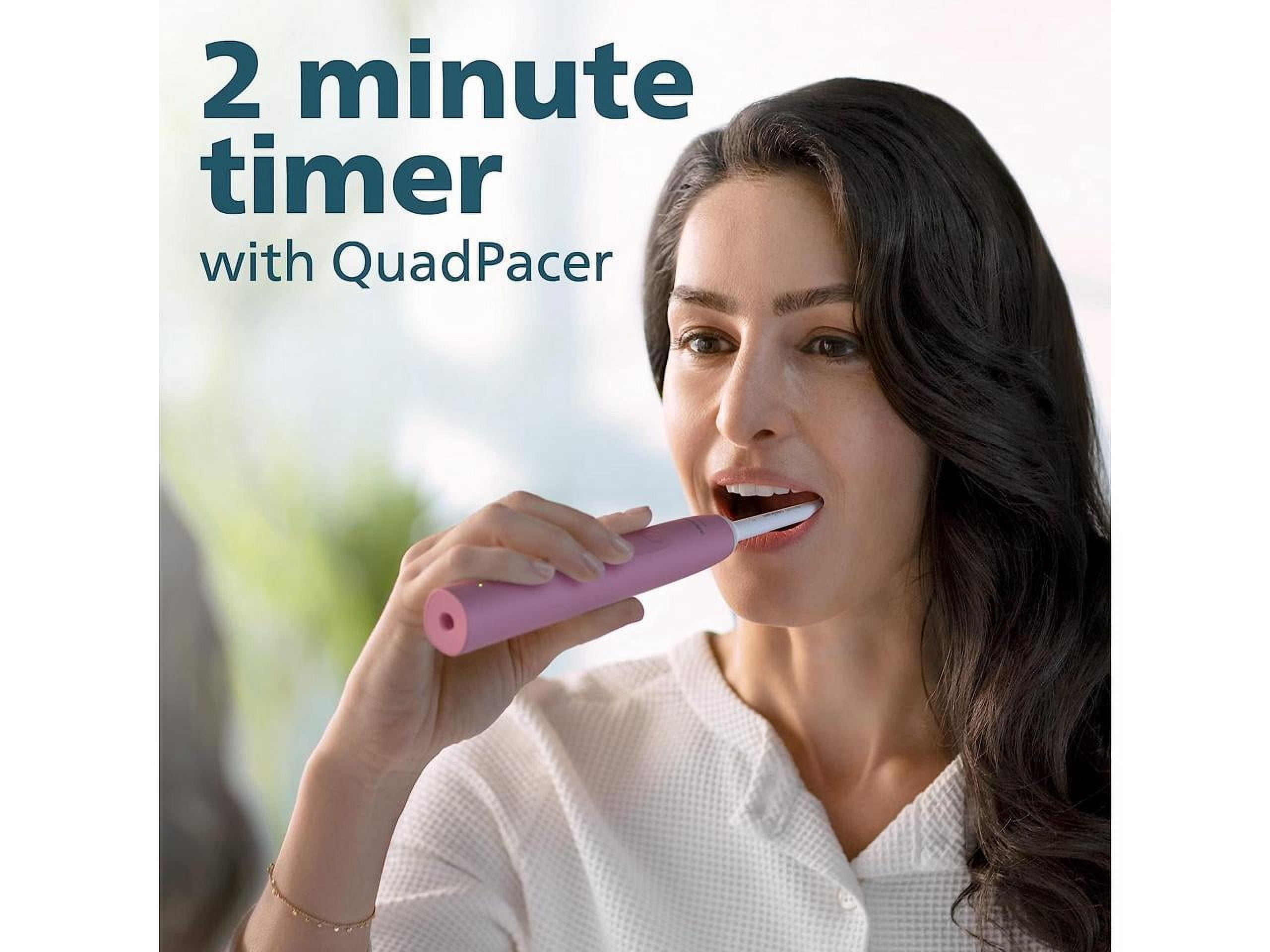 Philips Sonicare 4100 Power Toothbrush, Rechargeable Electric Toothbrush with Pressure Sensor, Deep Pink (HX3681/26)