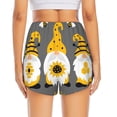 thumbnail image 4 of Uemuo Bee Kind Pattern Women's Athletic Shorts High Waisted Running Shorts with Liner Pockets Gym Elastic Workout Shorts-X-Large, 4 of 9