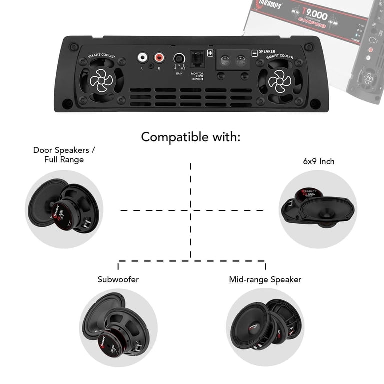Taramps, Car Audio Amplifier, T 9.000 Chipeo, 9000W RMS at 12.6V 