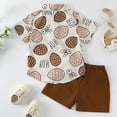 thumbnail image 3 of Kaprioy My First Easter Baby Boy Outfit Boys Eeaster Outfit Summer Short Sleeve Gentleman's Suit Easter Egg Cartoon Rabbit Print Lapel Shirt Top Shorts Child Kids Gentleman Outfits, 3 of 6