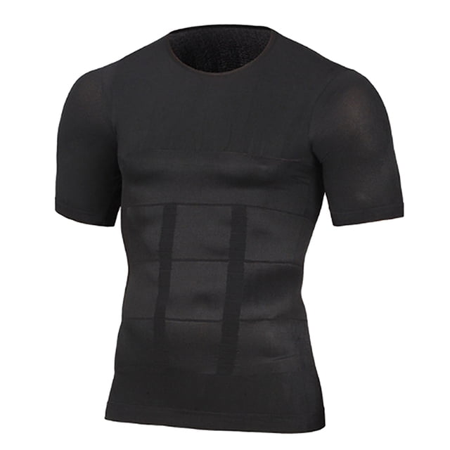 Hombres Compresión Fitness Elástico Tummy Body Shaper Gym Vest Shapewear - Negro l Sunnimix talladora del cuerpo para los hombres