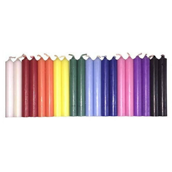 Set of 20 Assorted Colors Mini Ritual Chime/Altar/Spell Candles